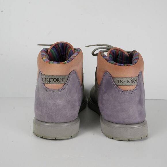 Vintage 90s Tretorn gray/lavender plaid lined hiking shoes womens 9B - Picture 5 of 9